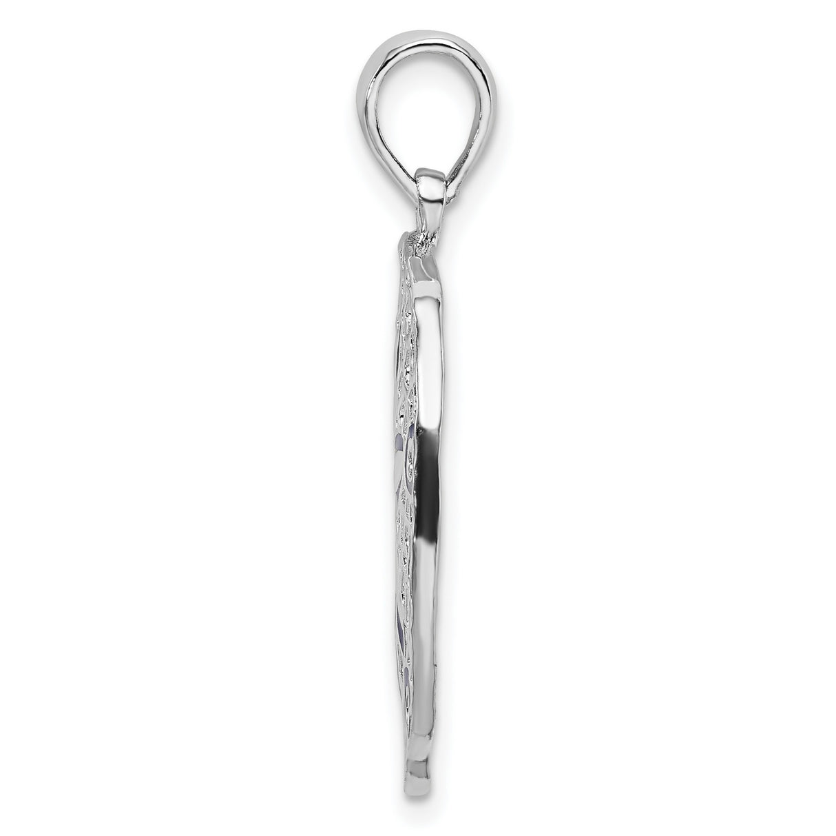 Sterling Silver Sand Dollar Pendant with Blue Enamel Accents, Nautical Ocean-Inspired Design