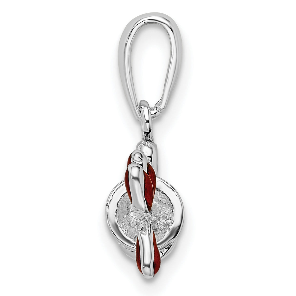 Sterling Silver Golf Bag Pendant with Enameled Clubs, 3D Sports Charm for Golf Enthusiasts