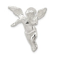 Sterling Silver Angel Pendant with Cherub Wings, Christian Faith Charm, Unisex Religious Jewelry