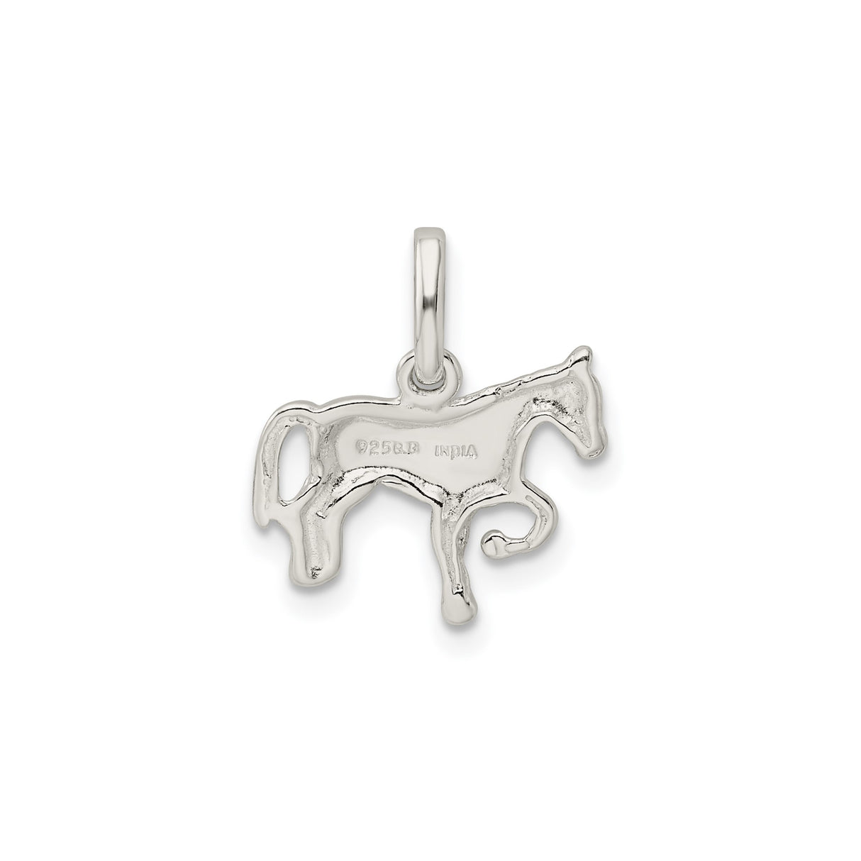 Sterling Silver Horse Pendant with Detailed Running Horse Design, Western Equestrian Theme