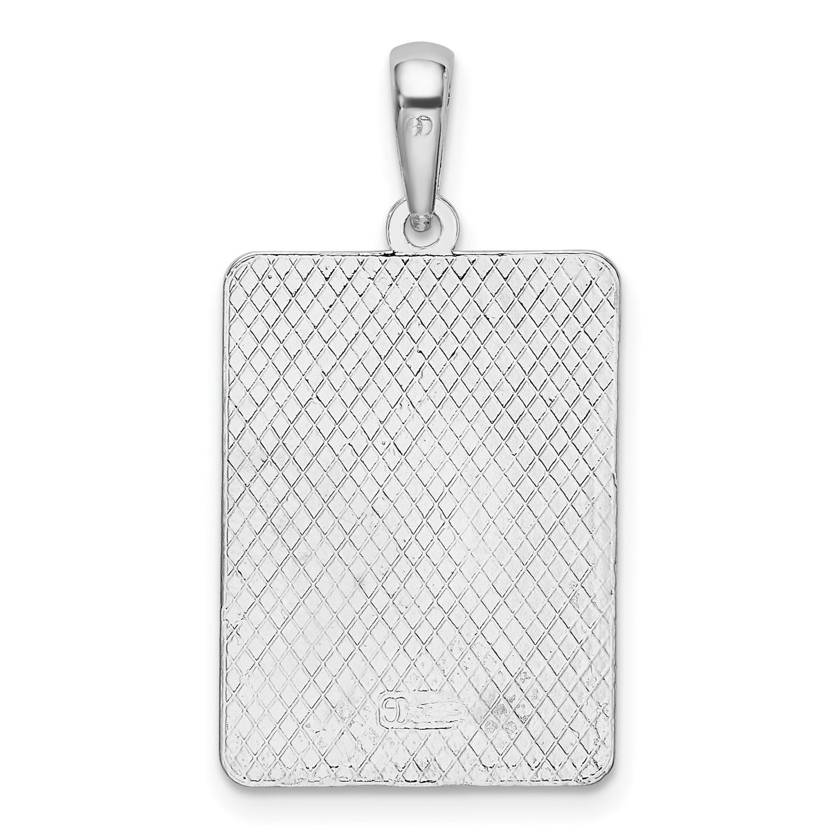 Sterling Silver Mile Zero Key West Pendant with Green Enamel Road Sign Design