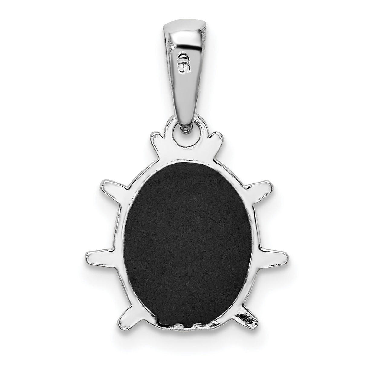 Sterling Silver Ladybug Pendant with Red and Black Enamel Accents, Whimsical Insect Charm