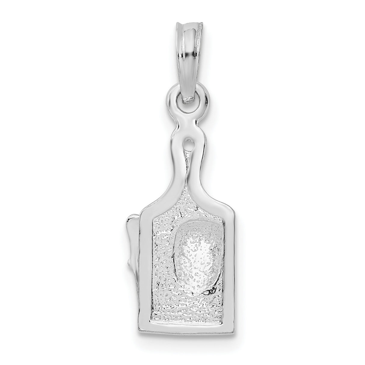 Sterling Silver Pendant with Cheese Board, Swiss Cheese Wedge and Knife Theme