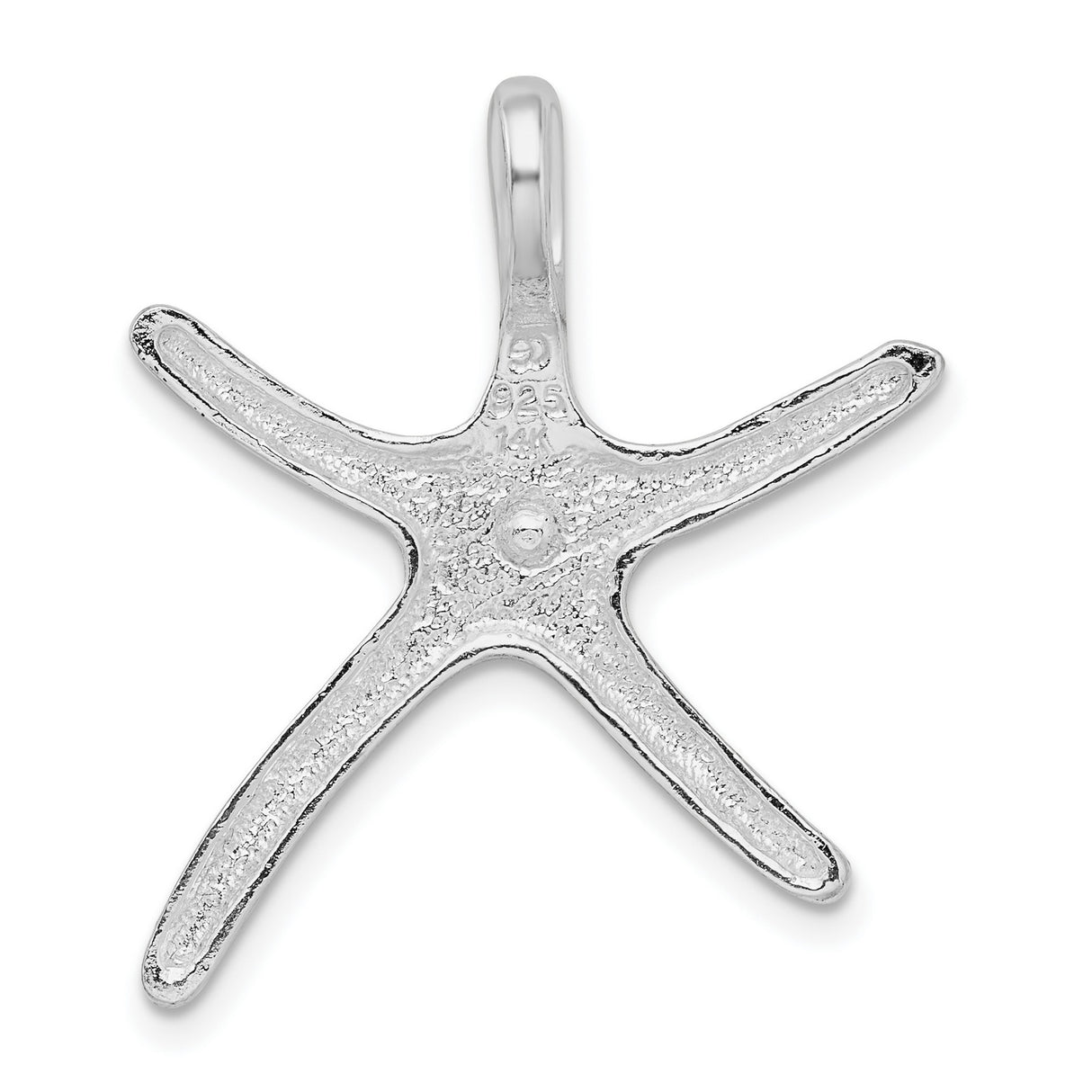 Sterling Silver Starfish Pendant, Two-Tone Ocean-Inspired Nautical Charm for Women