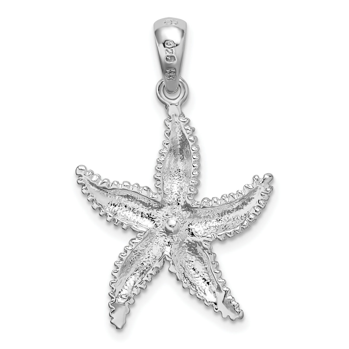 Sterling Silver Pendant, Two-Tone Gold Starfish Design, Nautical Coastal Style