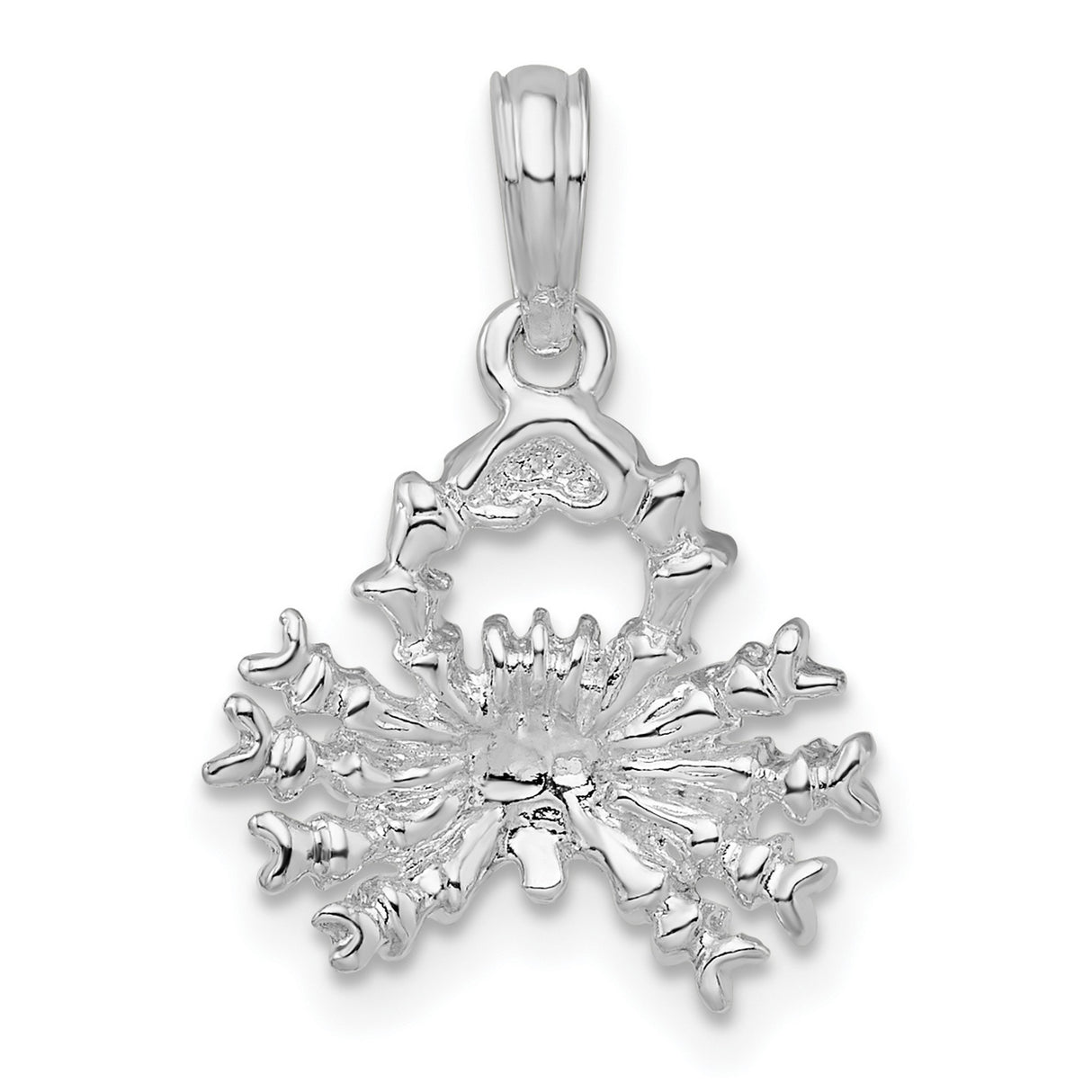 Sterling Silver Crab Pendant with Zodiac Cancer Symbol and Ocean Theme for Women or Unisex Wear