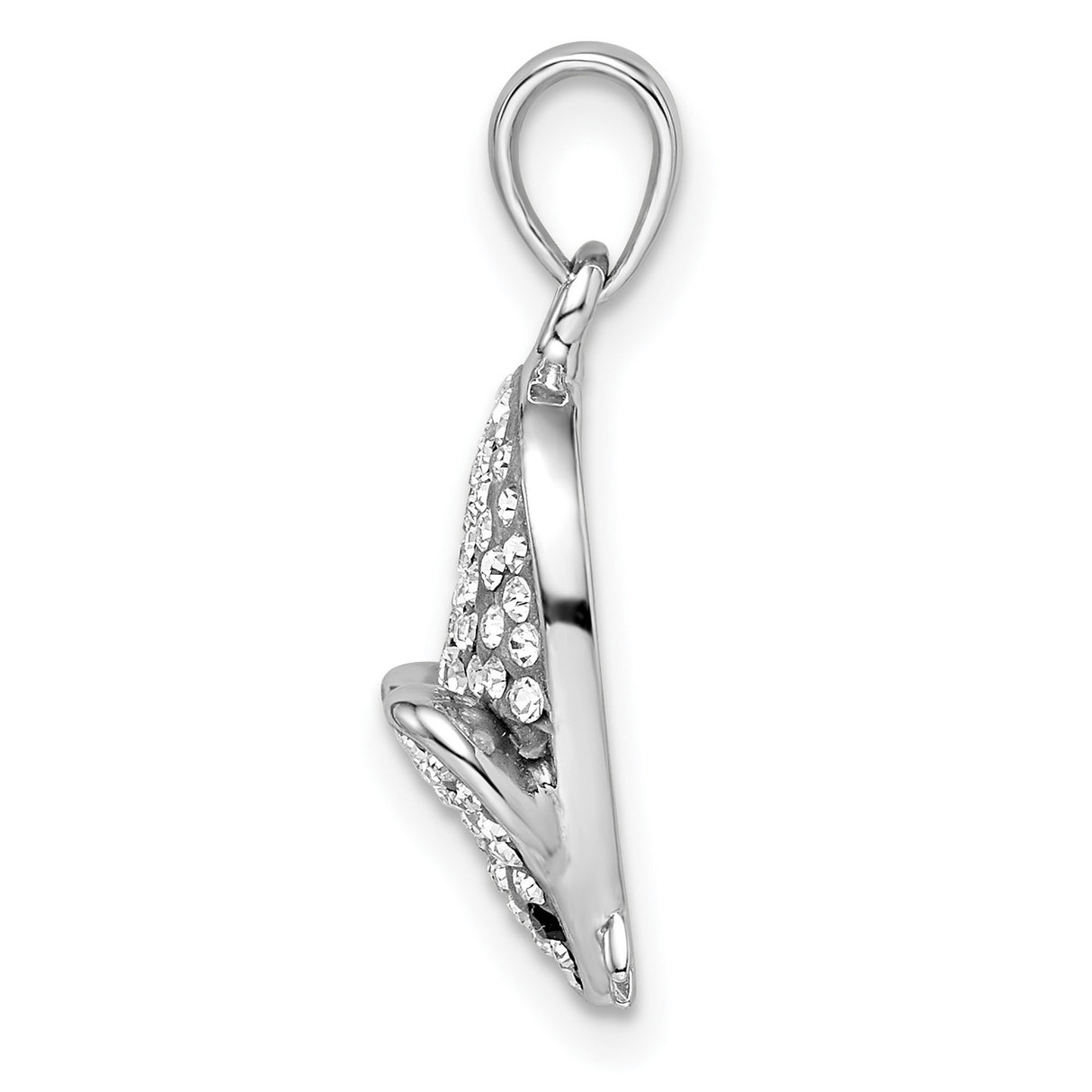 Sterling Silver Mouse Pendant with Pavé Clear Crystals, Whiskers and Ears Detail, Animal Jewelry for Women