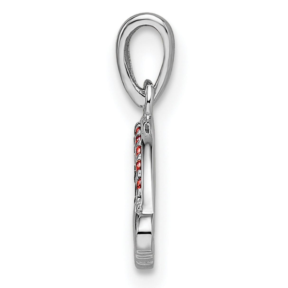 Sterling Silver Rainbow Pendant with Multicolor Cubic Zirconia and Cloud Accent