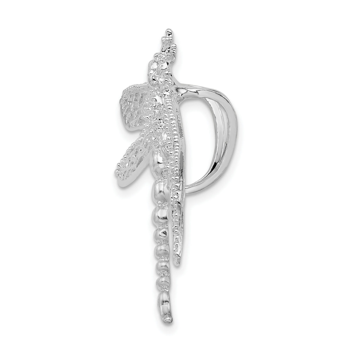 Sterling Silver Dragonfly Brooch with Filigree Wings and Pavé Detailing for Women