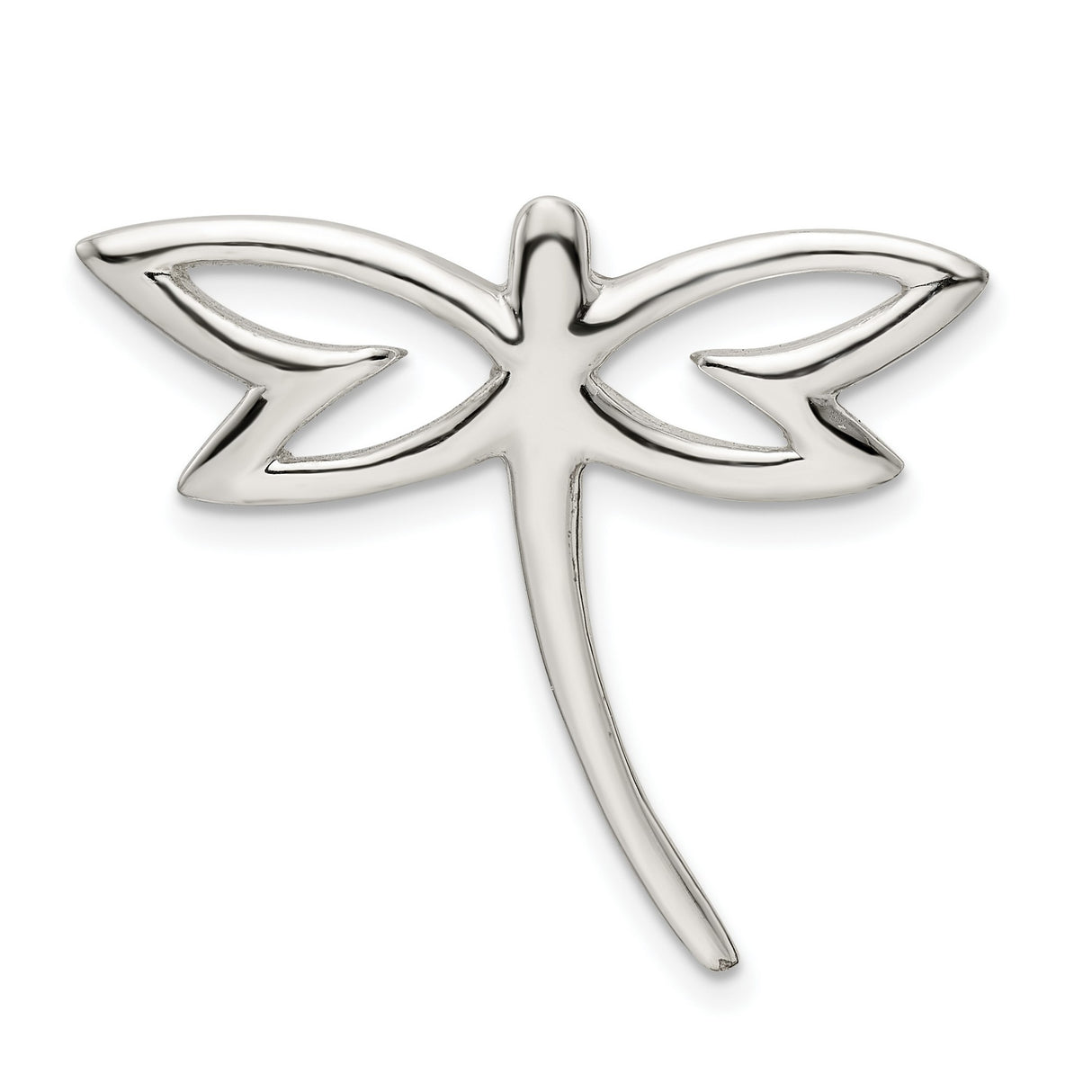 Sterling Silver Dragonfly Pendant with Open Cut Design, Nature Inspired Spiritual Jewelry