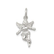 Sterling Silver Fairy Pendant with Detailed Winged Figure, Whimsical Fantasy Jewelry