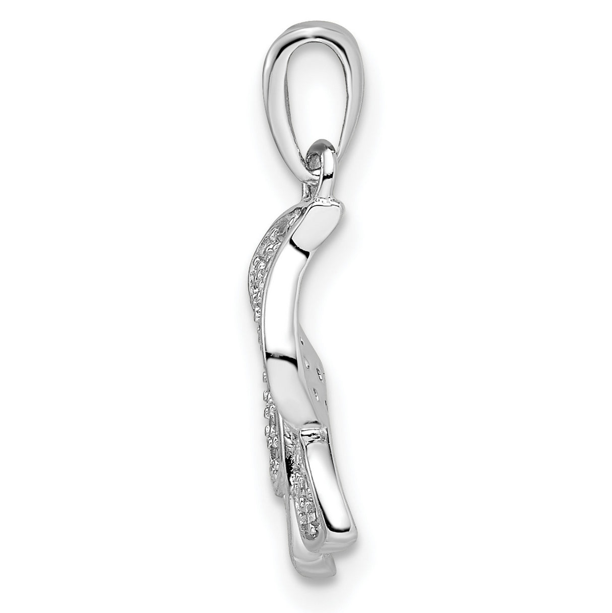 Sterling Silver Butterfly Pendant with Cubic Zirconia, Symbol of Transformation and Hope