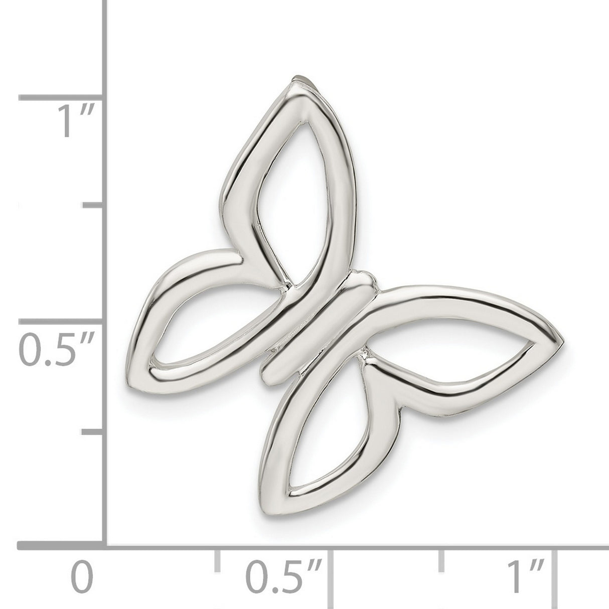 Sterling Silver Butterfly Pendant with Open Style Design, Minimalist Symbolic Jewelry for Women