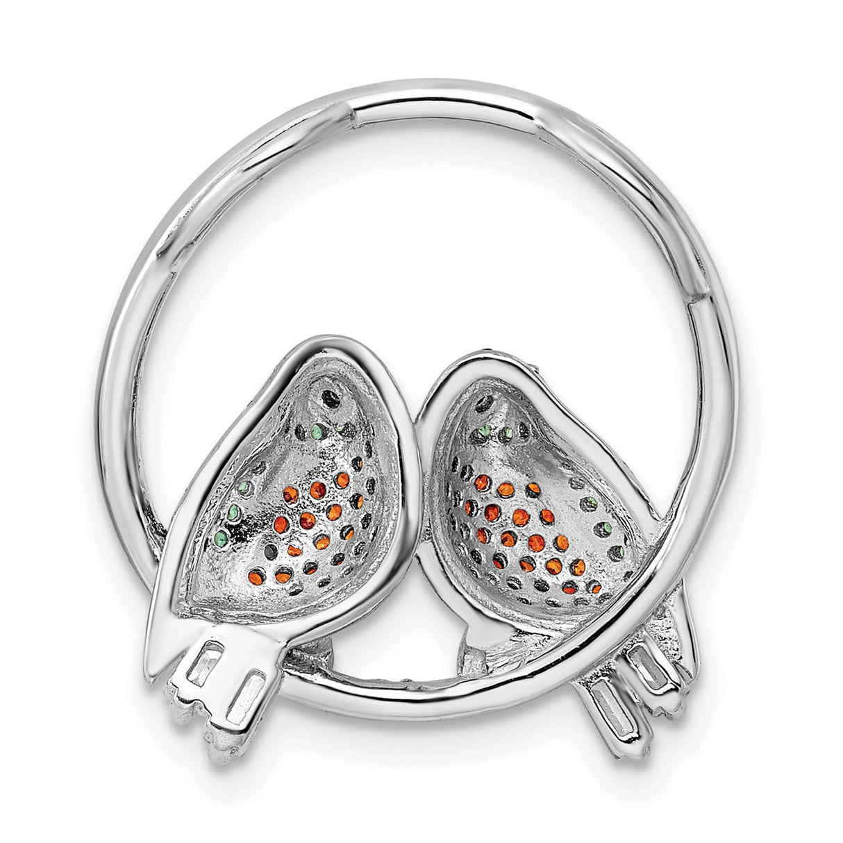 Sterling Silver Bird Brooch with Cubic Zirconia, Colorful Nature-Inspired Animal Pin