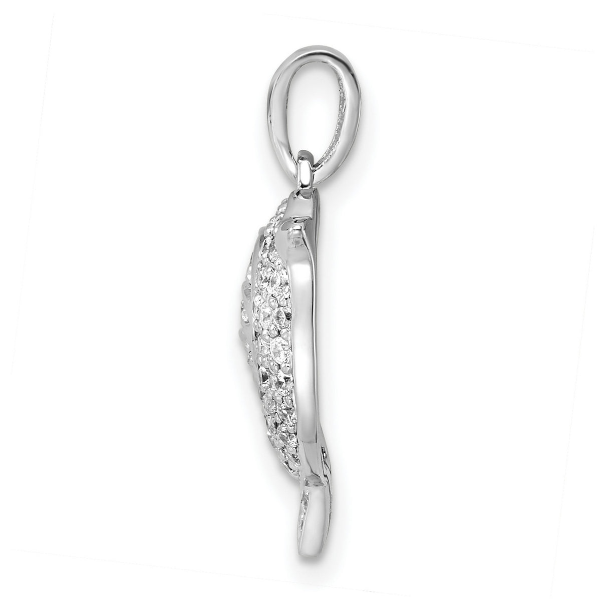 Sterling Silver Hummingbird Pendant with Cubic Zirconia, Nature-Inspired Bird Charm for Women