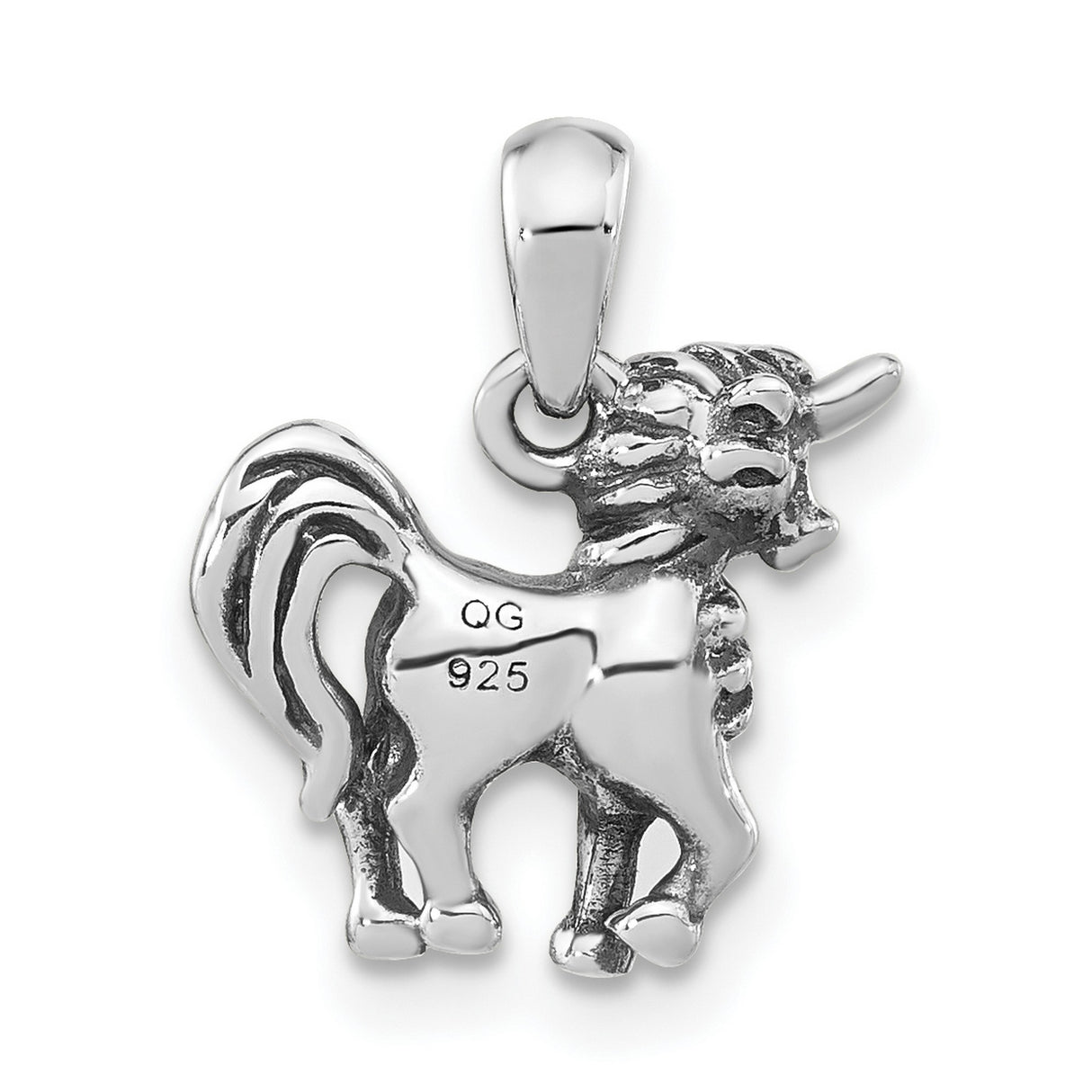 Sterling Silver Unicorn Pendant Charm, Whimsical Fantasy-Inspired Jewelry for Women or Girls