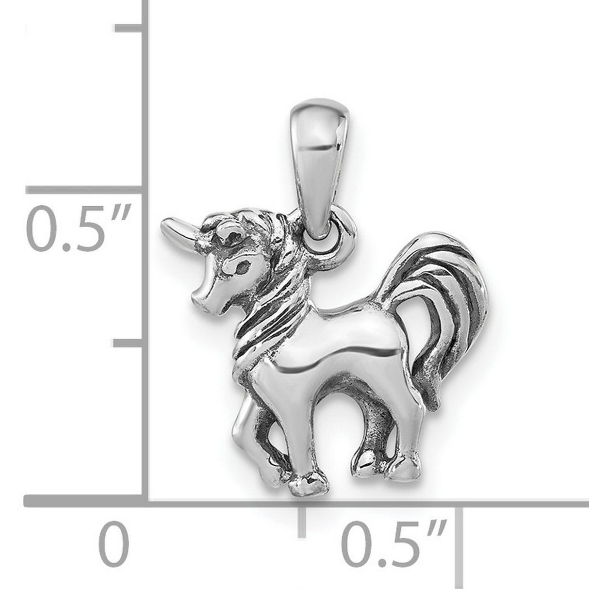 Sterling Silver Unicorn Pendant Charm, Whimsical Fantasy-Inspired Jewelry for Women or Girls