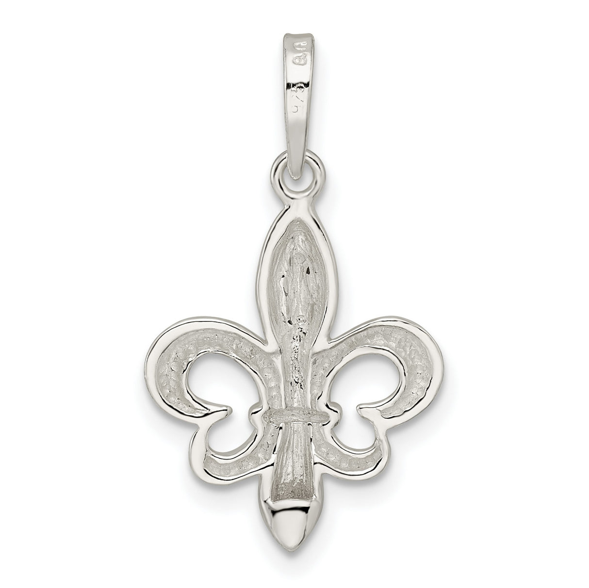 Sterling Silver Fleur-de-Lis Pendant, Classic French Emblem Charm for Women or Unisex Wear