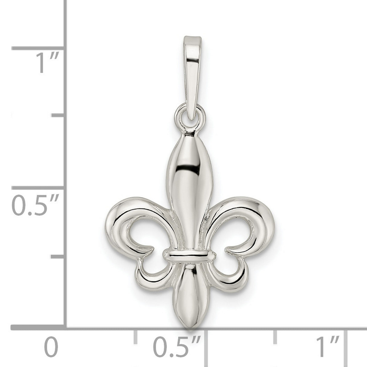Sterling Silver Fleur-de-Lis Pendant, Classic French Emblem Charm for Women or Unisex Wear