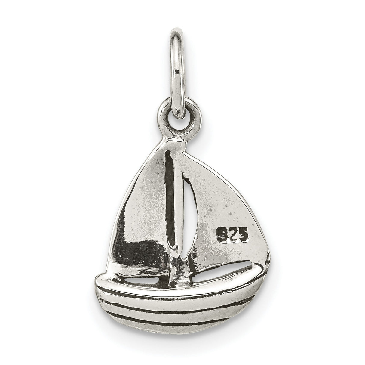 Sterling Silver Sailboat Pendant with Nautical Design, Marine Charm for Women or Unisex