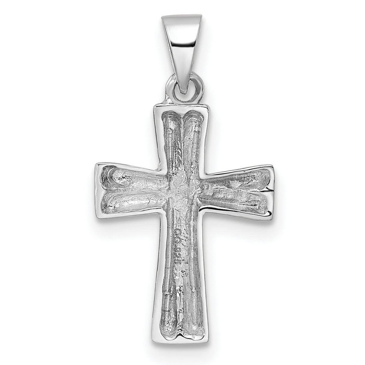 Sterling Silver Cross Pendant with Sculptural Bold Flared Arms Design
