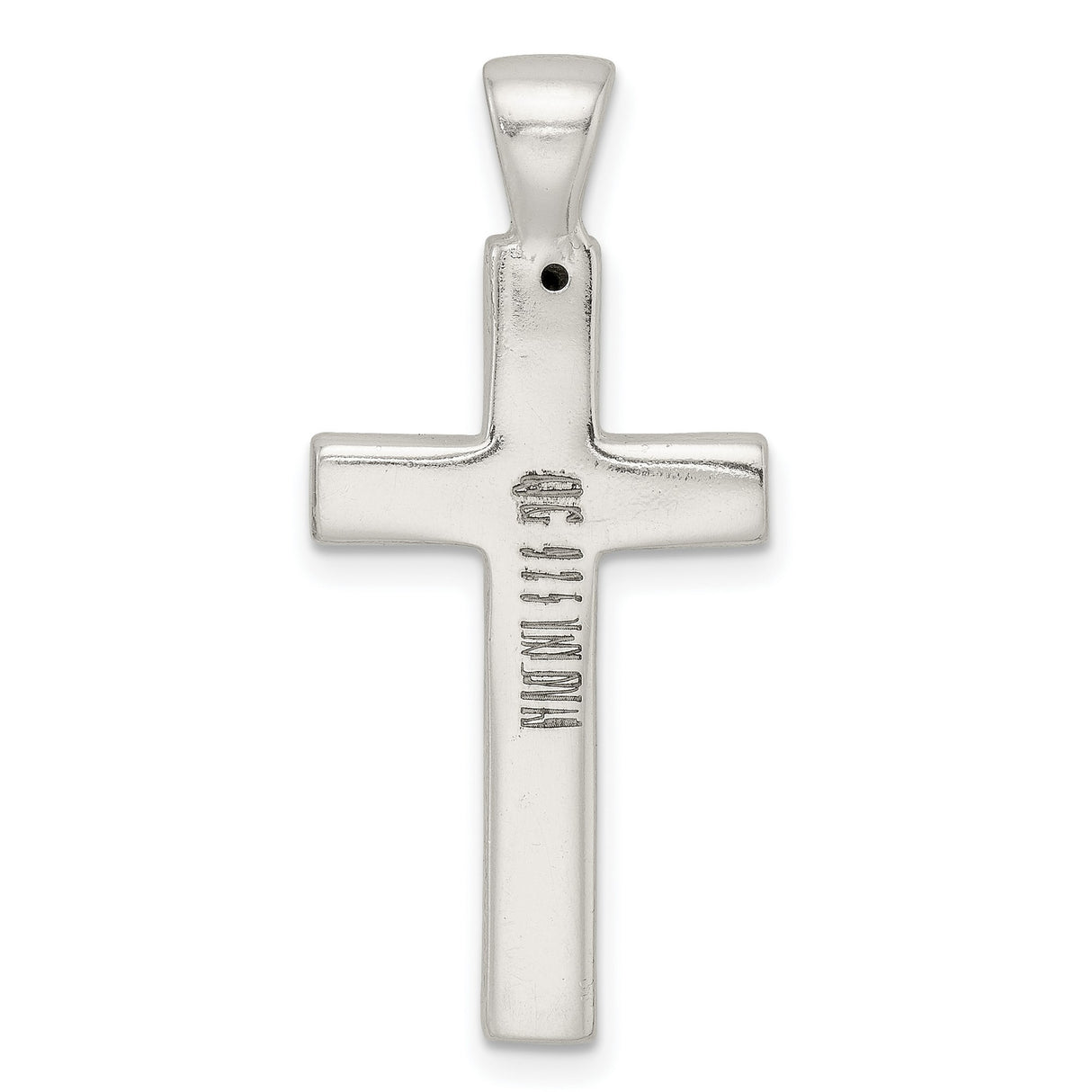 Sterling Silver Cross Pendant with Greek Key and Hollow Latin Design for Men and Women