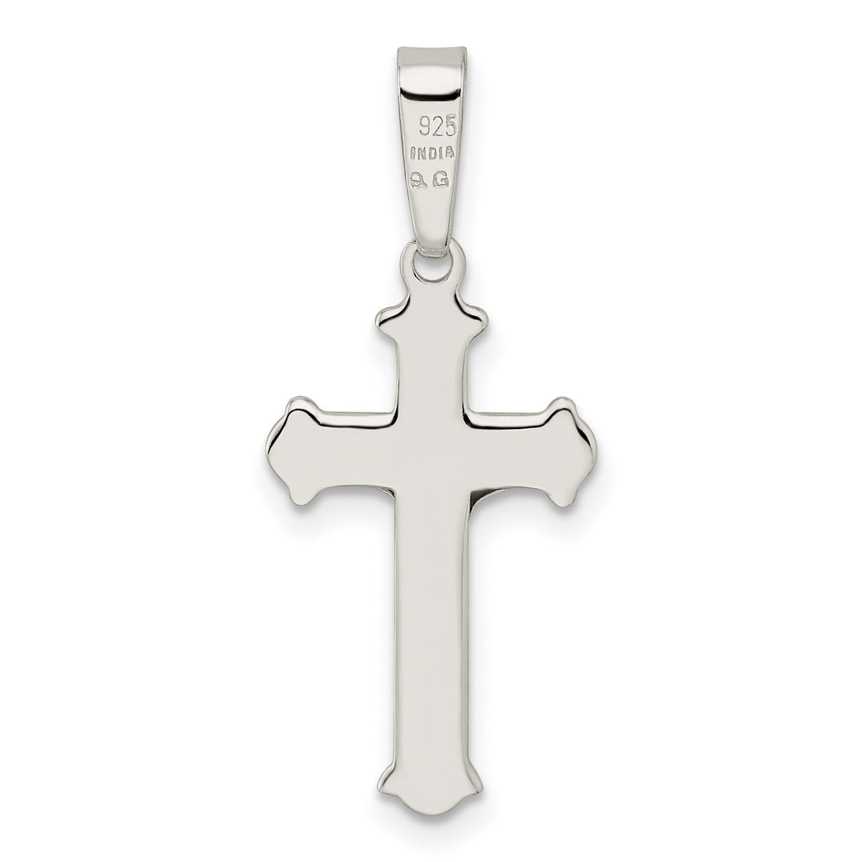 Sterling Silver Crucifix Cross Pendant with Realistic Jesus Figure and Rounded Tips for Men and Women