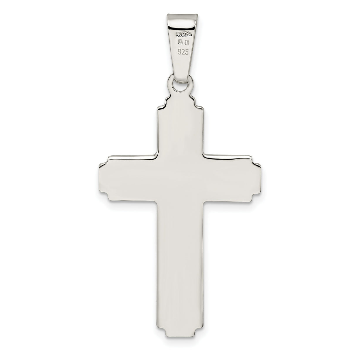 Sterling Silver Crucifix Cross Pendant with Jesus Figure, Christian Symbolic Design