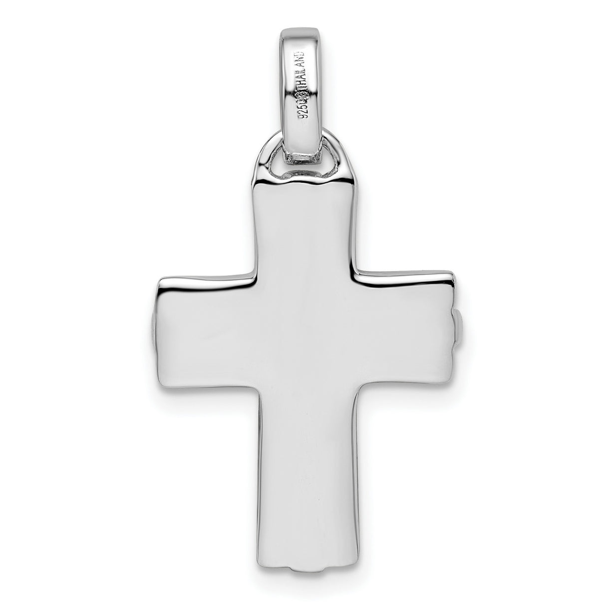 Sterling Silver Crucifix Cross Pendant with Polished and Satin Finish, Jesus Figure Design