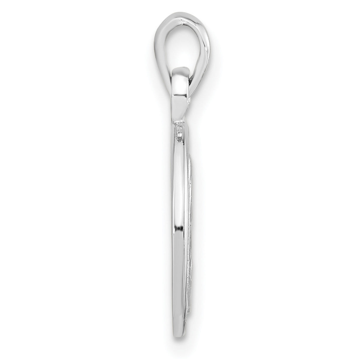 Polished Mary Praying Charm Pendant in Real 925 Sterling Silver