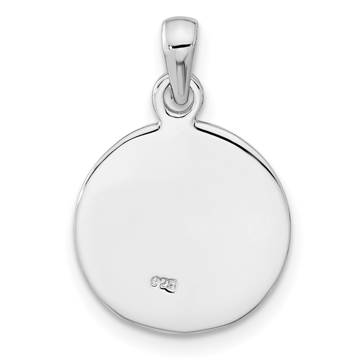 Polished Mary Praying Charm Pendant in Real 925 Sterling Silver