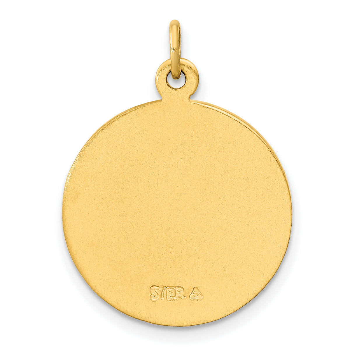 Sterling Silver Saint Christopher Circle Pendant, Gold-Plated Religious Medallion for Travel Protection