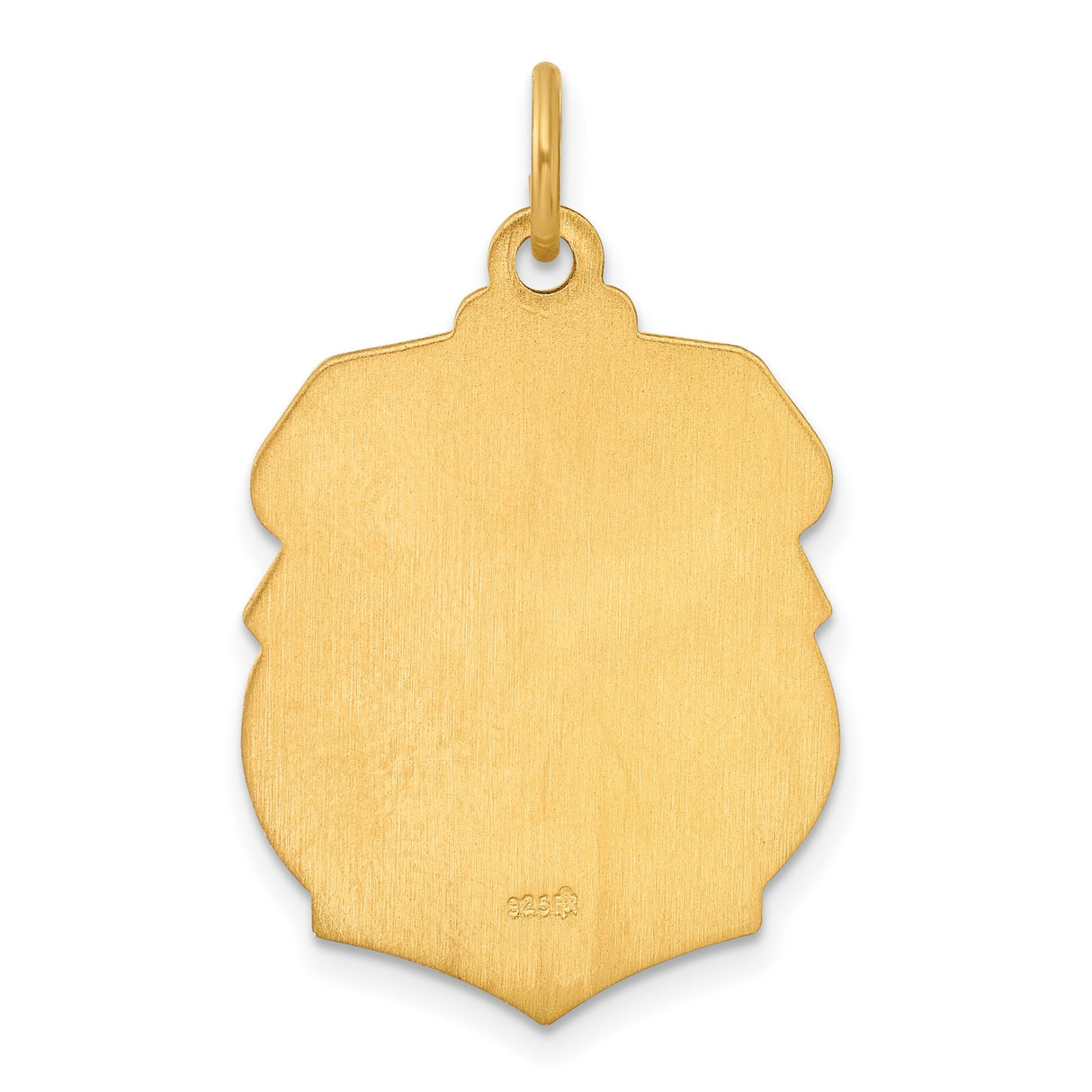 Polished Solid Saint Michael Medal Charm Pendant in Real 925 Sterling SIlver