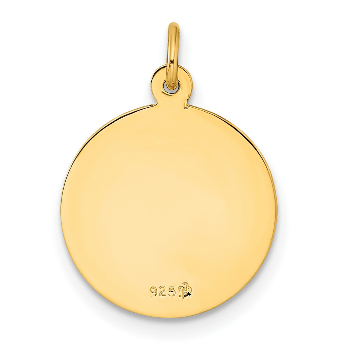 Sterling Silver Saint Christopher Pendant, Polished Medallion Religious Charm