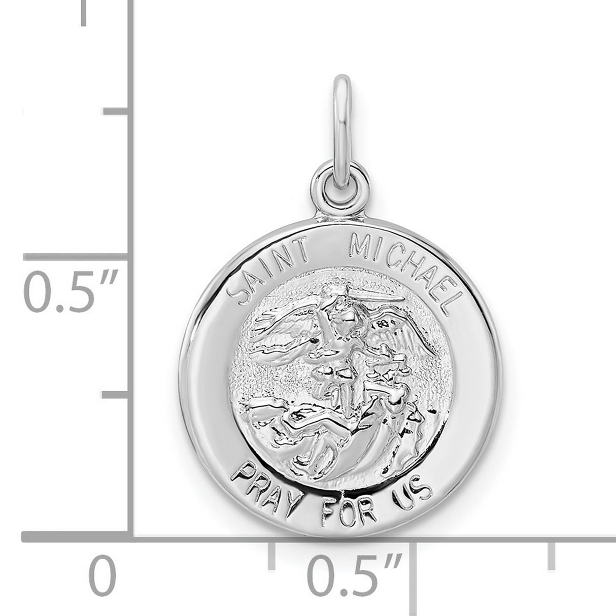 Sterling Silver Saint Michael Pendant Religious Medal for Men and Women
