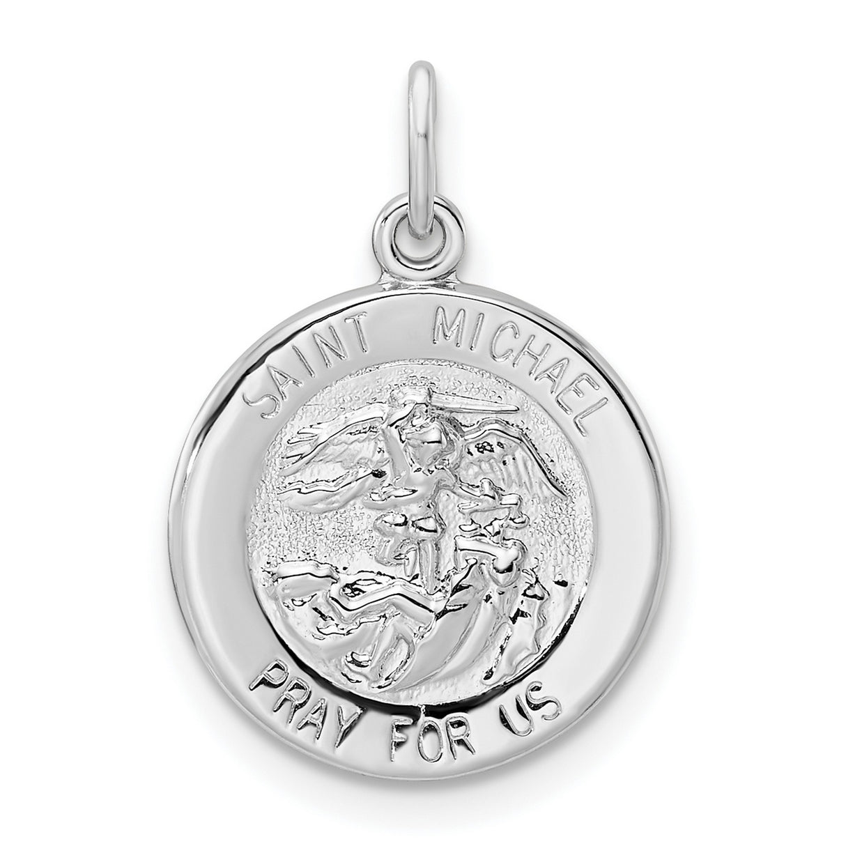 Sterling Silver Saint Michael Pendant Religious Medal for Men and Women