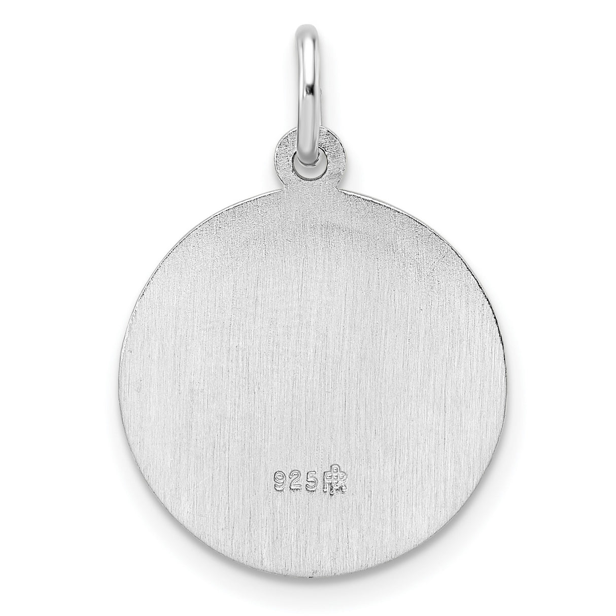 Sterling Silver Saint Michael Pendant, Religious Medal with Guardian Angel Inscription