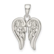 Sterling Silver Angel Wing Pendant with Double Wing Design, Spiritual and Memorial Charm