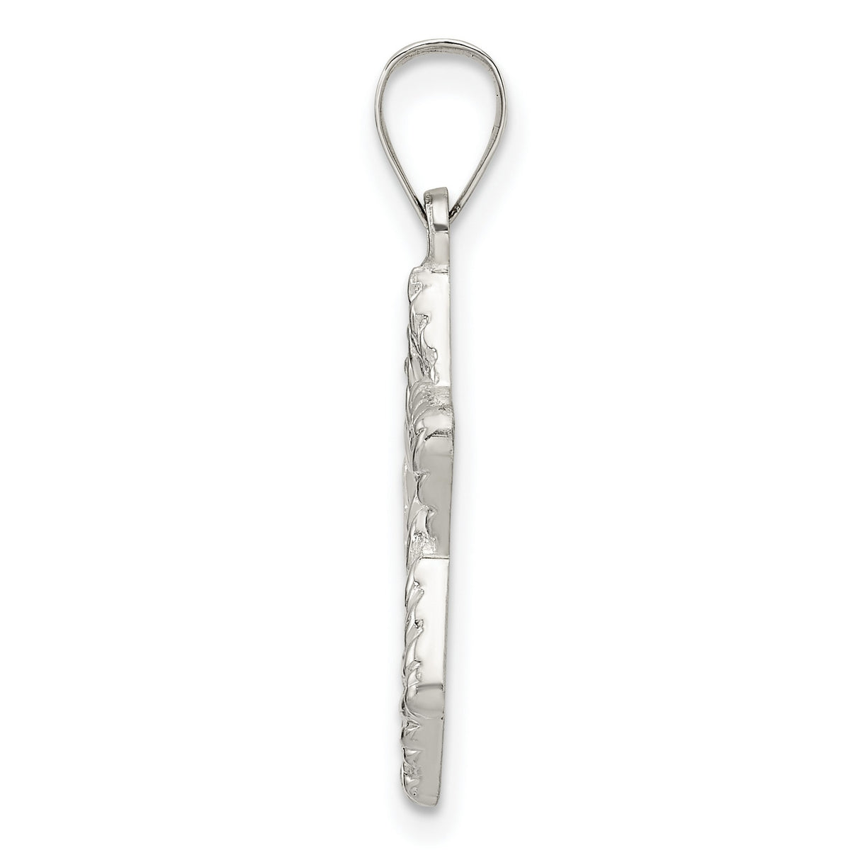 Sterling Silver Star of David Pendant with Textured Detailing, Unisex Judaica Charm