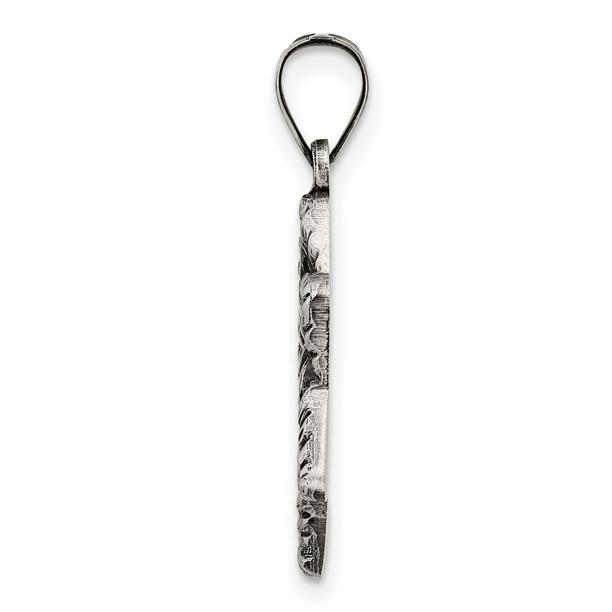 Sterling Silver Star of David Pendant with Braided Leaf Design, Jewish Symbol Charm