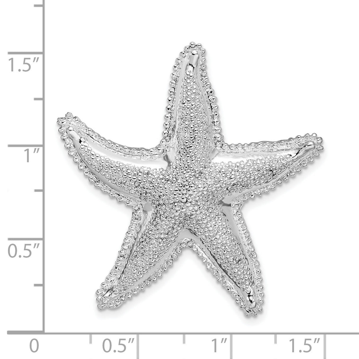 Sterling Silver Starfish Pendant with Textured Detailing, Nautical Ocean Theme Jewelry