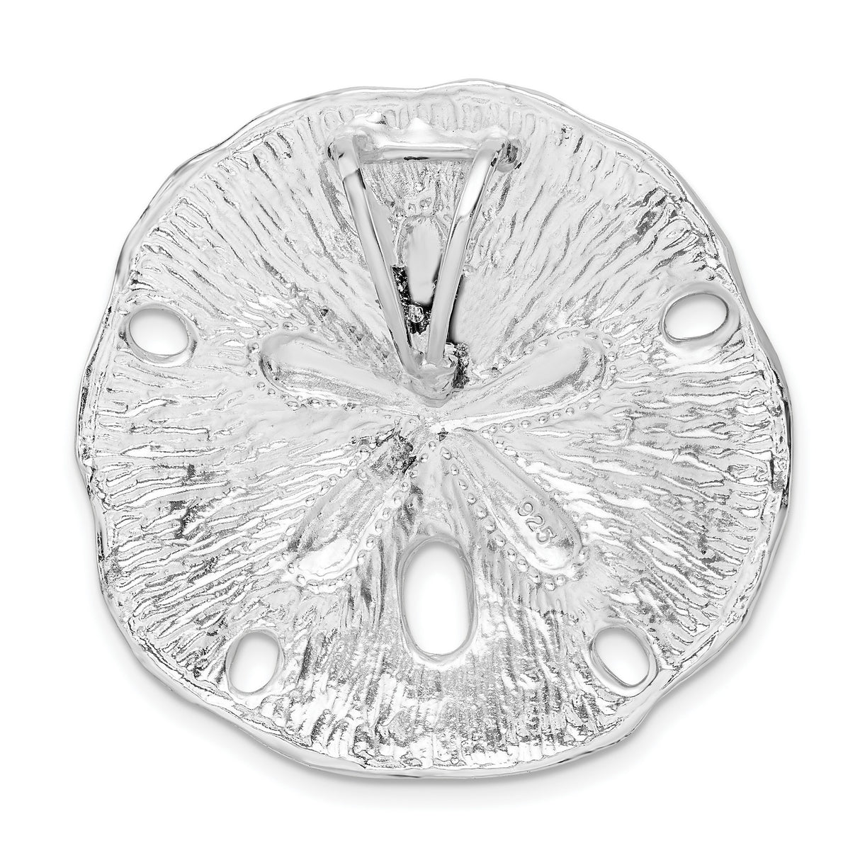Sterling Silver Sand Dollar Pendant with Cutout Design, Ocean-Inspired Jewelry for Women