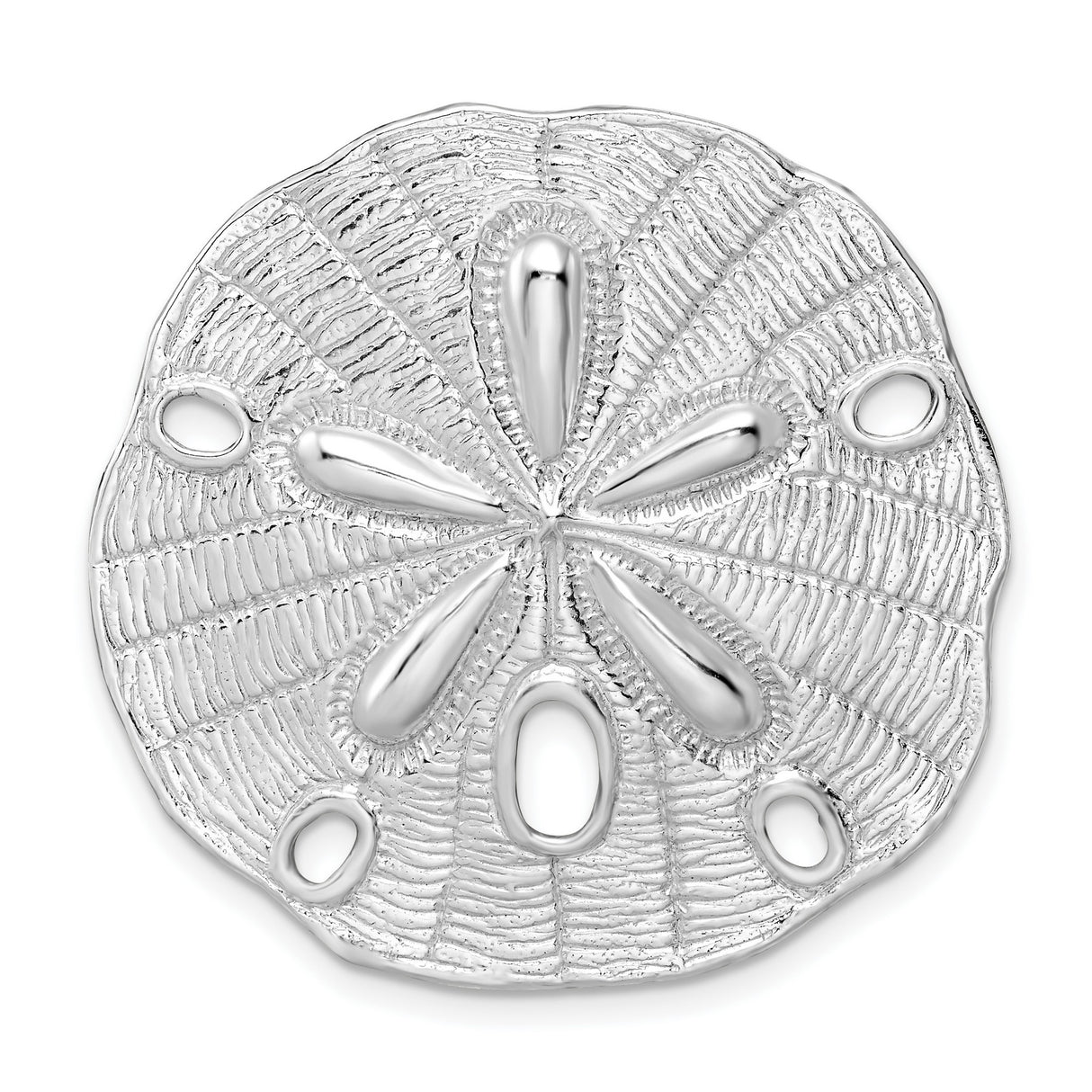 Sterling Silver Sand Dollar Pendant with Cutout Design, Ocean-Inspired Jewelry for Women