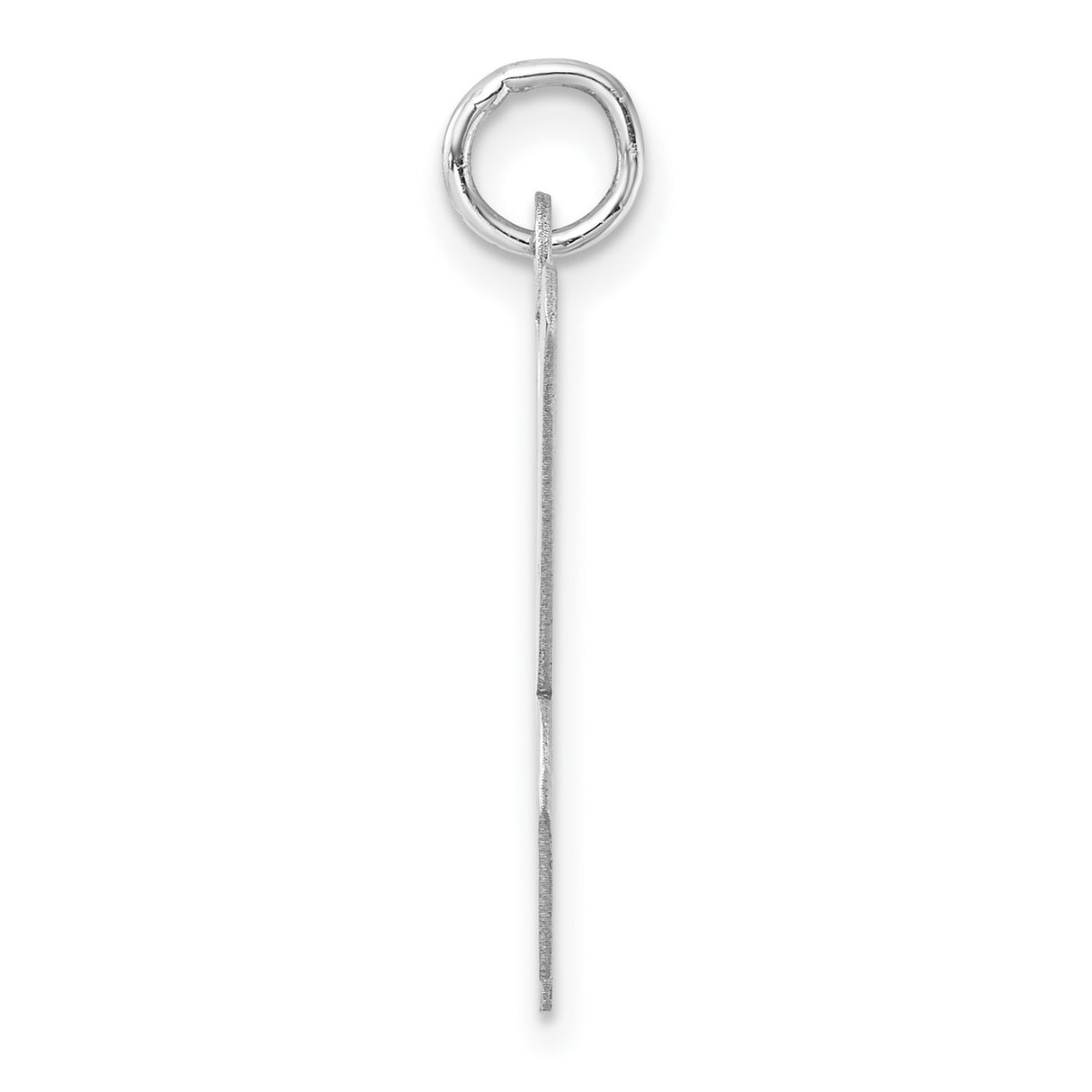 Sterling Silver Letter K Pendant, Script Initial Charm with Polished Finish