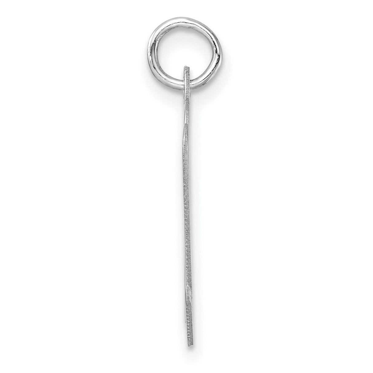 Sterling Silver Initial M Pendant, Polished Script Letter Charm for Women or Unisex Wear