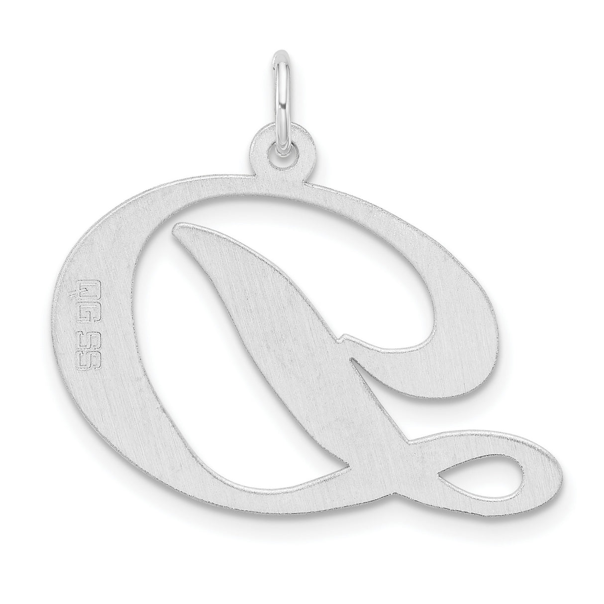 Sterling Silver Initial D Pendant, Script Letter Charm, Personalized Monogram Jewelry