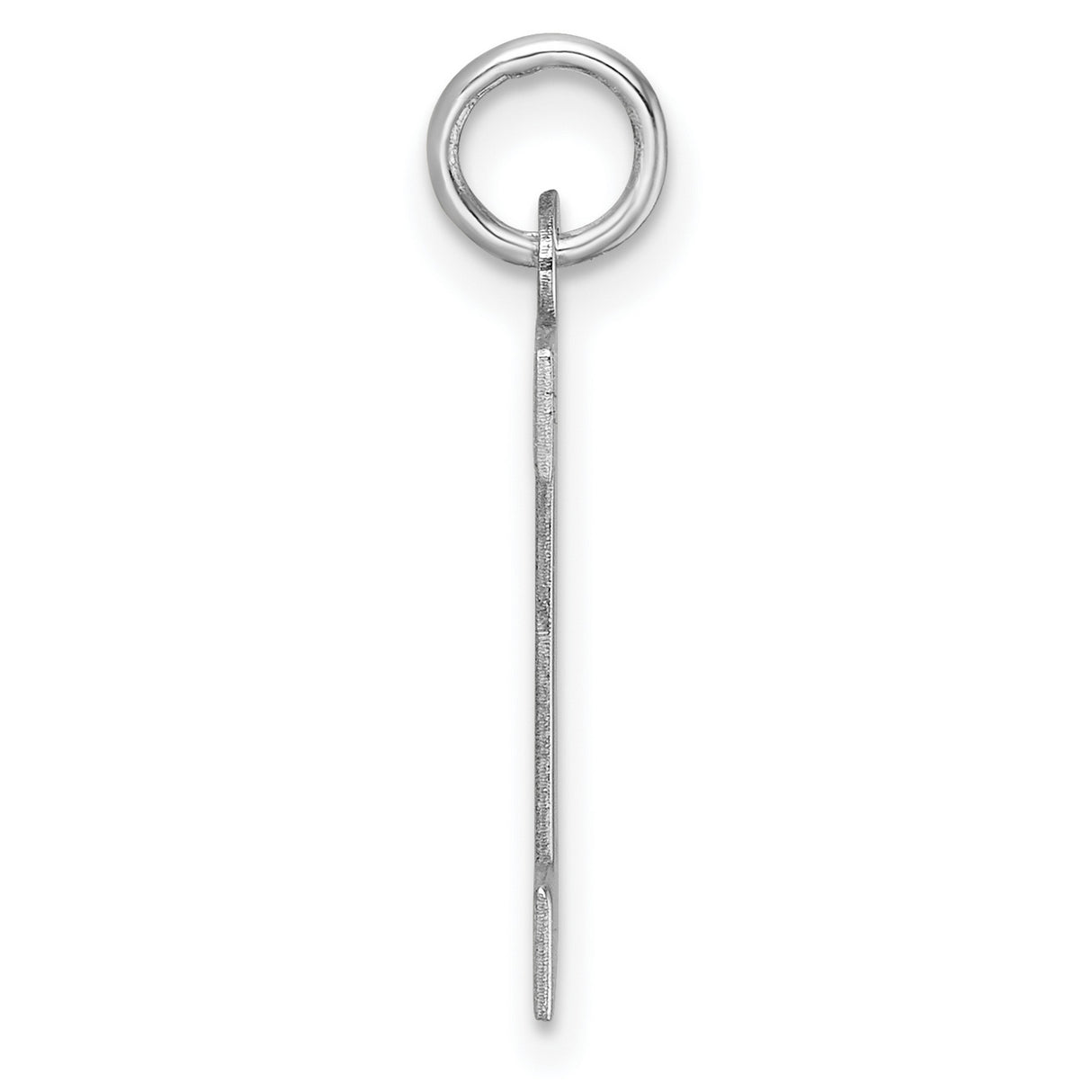 Sterling Silver Pendant Charm with Capital Letter I, Polished Initial Jewelry for Men and Women