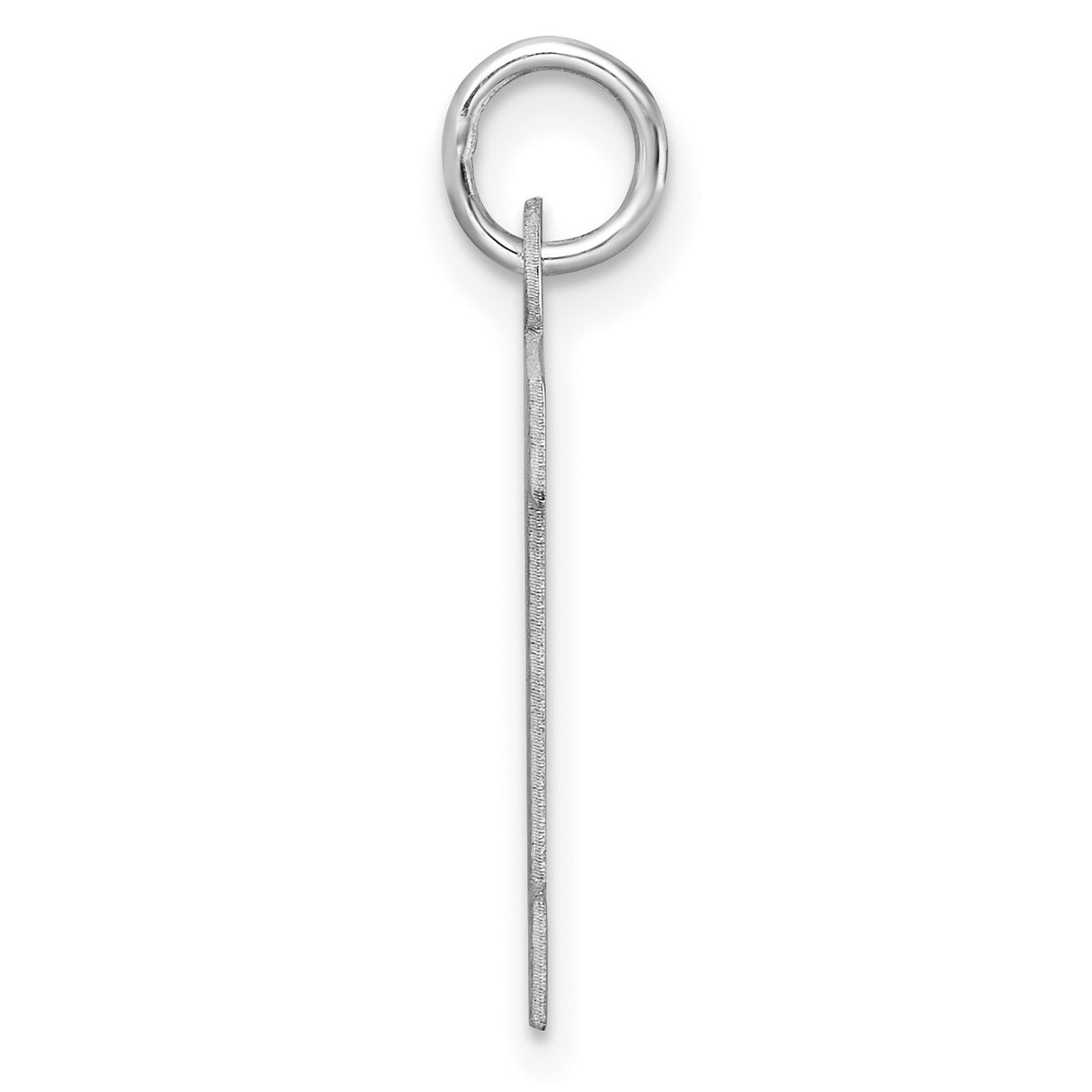 Sterling Silver Letter R Pendant Charm, Polished Initial Jewelry for Men or Women