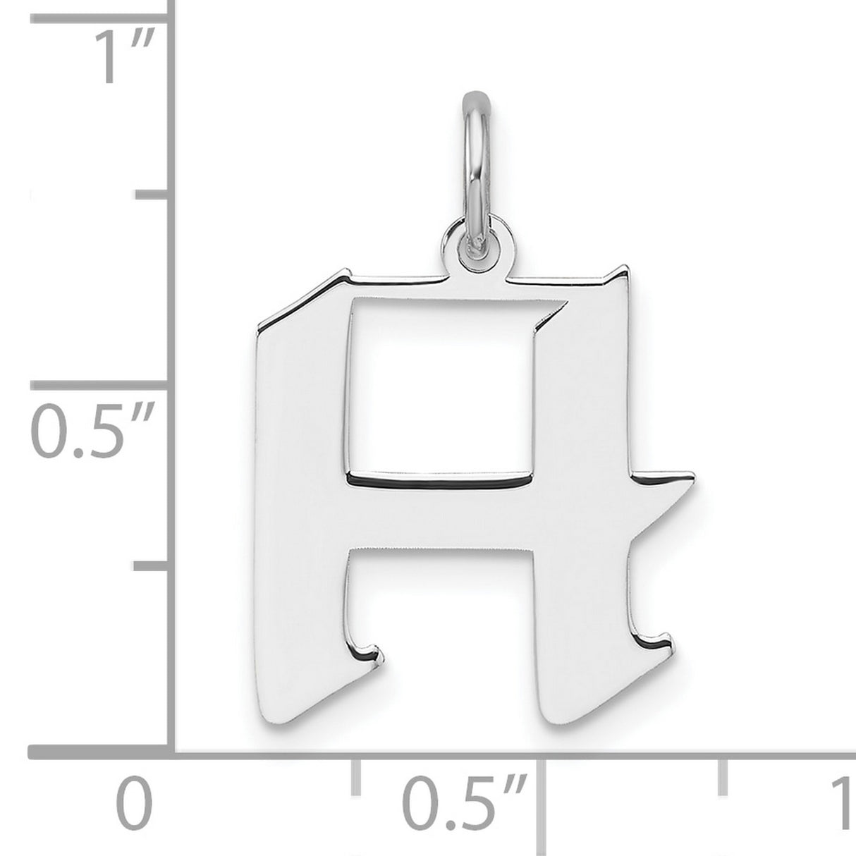 Sterling Silver Hebrew Letter Het Pendant, Modern Jewish Spiritual Design for Men and Women