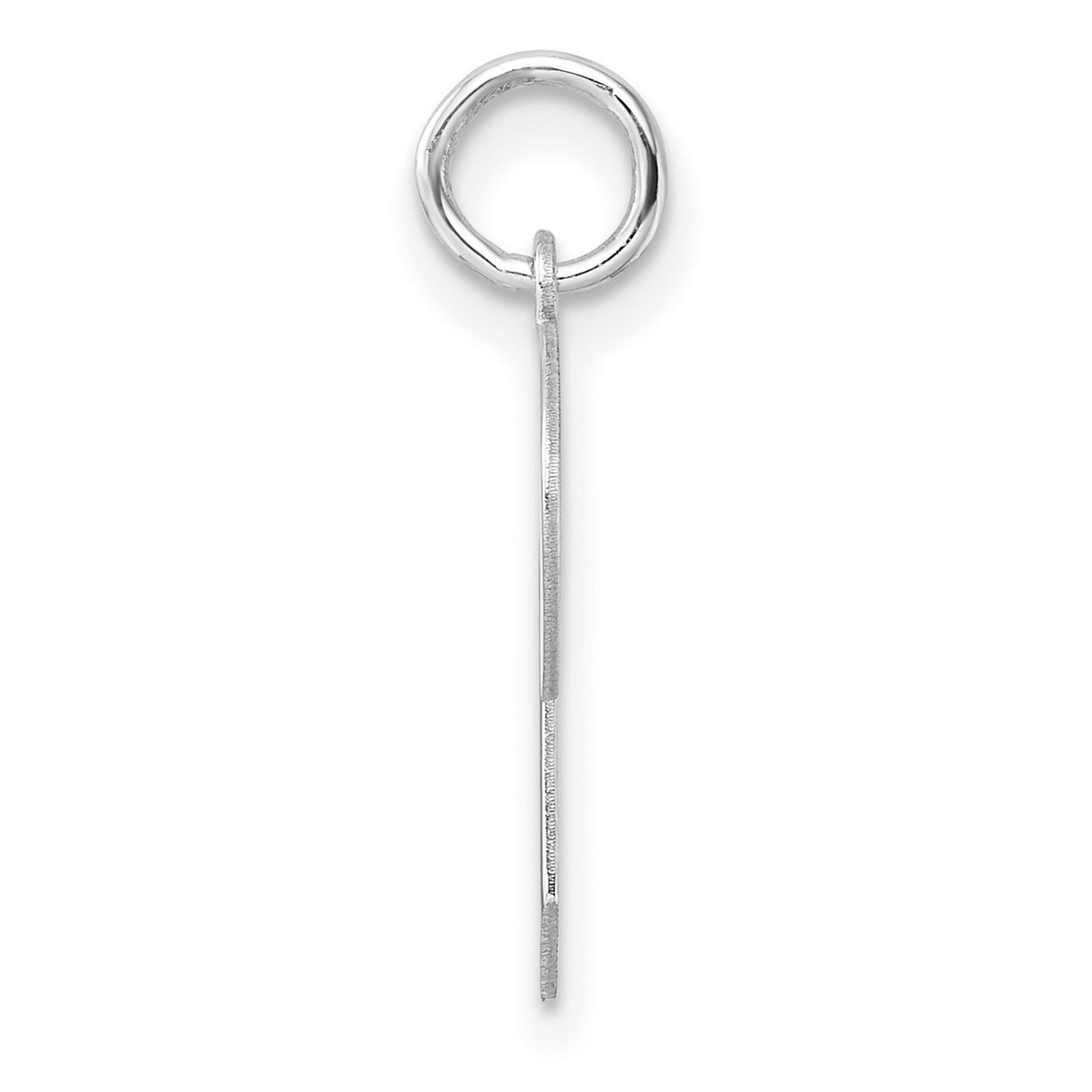 Sterling Silver Letter P Pendant Charm in Modern Block Font, Unisex Initial Jewelry